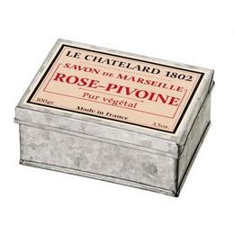Sapun natural de marsilia 100g rose pivoine trandafir bujor cutie galva le chatelard 1802