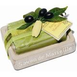 Set Cadou Savoniera Sapun Natural Marsilia 100g Exfoliant Masline Olives Le Chatelard 1802