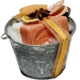 Set cadou 2x sapun natural marsilia 100g scortisoara-portocala iasomie le chatelard 1802