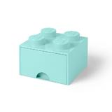 Cutie depozitare LEGO 2x2 cu sertar, aqua (40051742)
