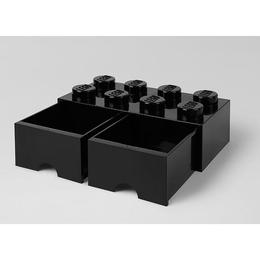 Cutie depozitare LEGO 2x4 cu sertare, negru (40061733)