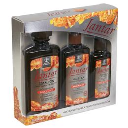 Pachet Cadou pentru Par Deteriorat Farmona Jantar - Sampon 330ml, Balsam Spray 200ml, Balsam Regenerator 100ml