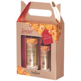Pachet Cadou pentru Ingrijire Corporala cu Chihlimbar si Platina Farmona Jantar - Balsam de Corp 200ml, Ser pentru Maini 100ml