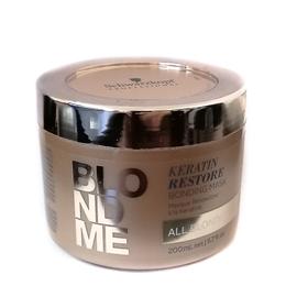 Masca regeneratoare cu cheratina pentru par blond - schwarzkopf blond me keratin restore bonding mask, 200ml
