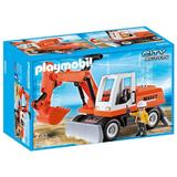 Playmobil City Action - Excavator portocaliu pentru micii lucratori pe santier.