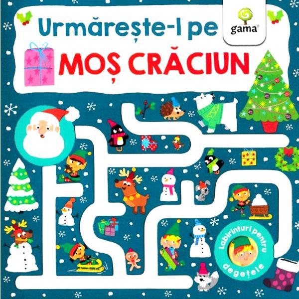 Urmareste-l pe mos craciun (labirinturi pentru degeteel)
