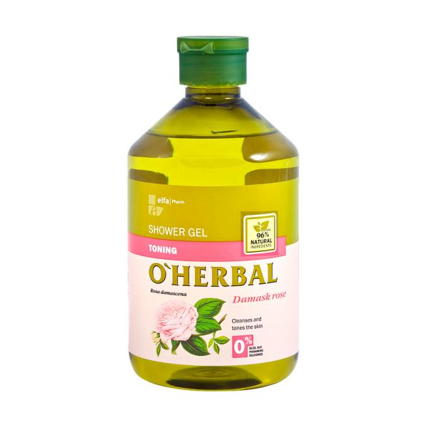 Gel de Dus Tonifiant cu Extract de Trandafir O'Herbal, 500ml O’Herbal esteto.ro