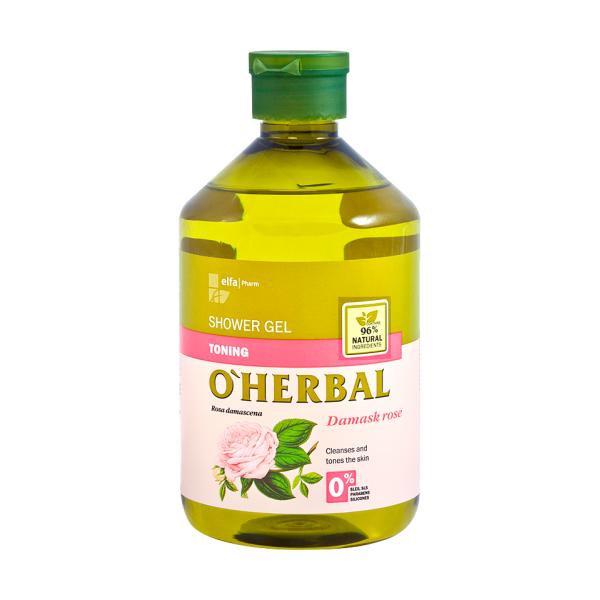 Gel de Dus Tonifiant cu Extract de Trandafir O'Herbal, 500ml