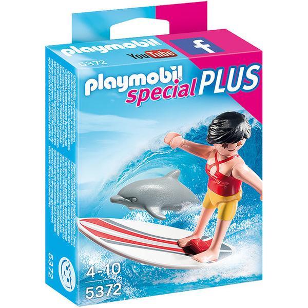 Playmobil Figurines - Cel mic va avea parte de adrenalina alaturi de surfer cu placa lui de surf.