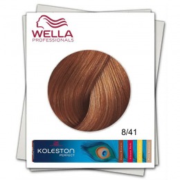 Vopsea Permanenta - Wella Professionals Koleston Perfect nuanta 8/41 blond deschis aramiu cenusiu