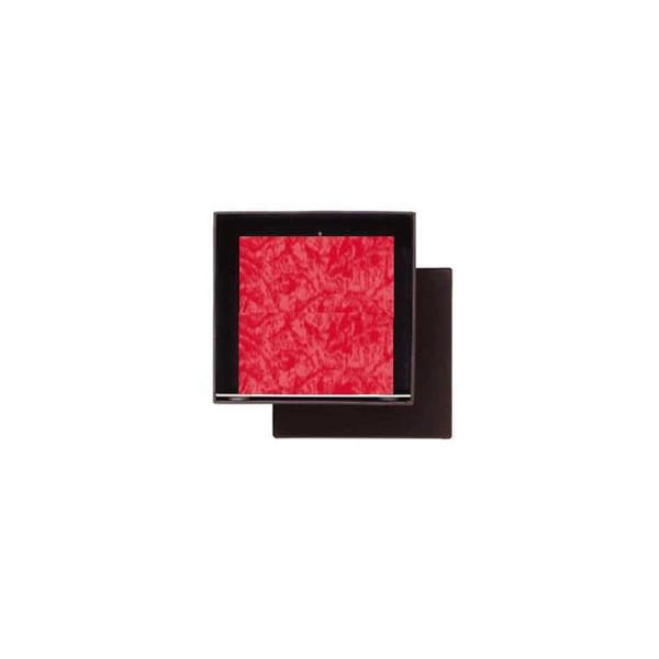 Set Cadou Lumanare Decorativa cu Suport Otel Inox Amabiente Kubus 16430 Red Rot Rosu imagine