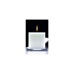 Set cadou lumanare decorativa cu suport otel inox amabiente kubus 16401 white weiss