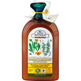 Balsam pentru Par Gras cu Extract de Galbenele si Ulei de Rozmarin Zelenaya Apteka, 300ml