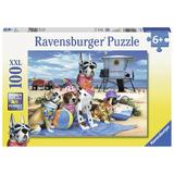 Puzzle catelusi pe plaja, 100 piese - Ravensburger