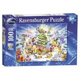 Puzzle craciunul in familia disney, 100 piese - Ravensburger