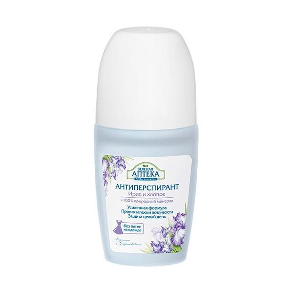 Deodorant antiperspirant cu extracte de iris si bumbac zelenaya apteka, 50 ml