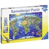 Puzzle harta lumii, 200 piese - Ravensburger