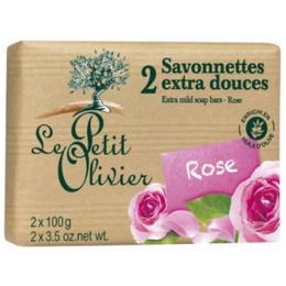 Sapun Vegetal cu Extract de Trandafir Le Petit Olivier, 2 x 100g
