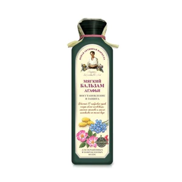 Balsam pe Baza de Apa de Gheata cu 17 Plante Siberiene pentru Regenerarea si Protectia Parului Vopsit si Deteriorat Retetele Bunicii Agafia, 350ml