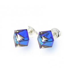 Cercei cube bermuda blue 8 mm