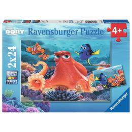Puzzle in cautarea lui dory, 2x24 piese - ravensburger 