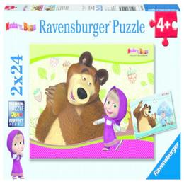 Puzzle masha si ursul, 2x24 piese - Ravensburger