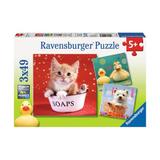Puzzle animale adorabile , 3x49 piese - Ravensburger 