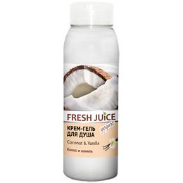Gel de dus cremos cu extracte de cocos si vanilie fresh juice, 300ml