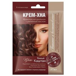 Vopsea crema vegetala henna fitocosmetic, castaniu inchis, 50ml