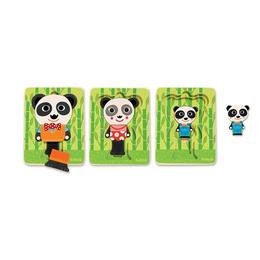 Puzzle straturi familia de panda - Djeco