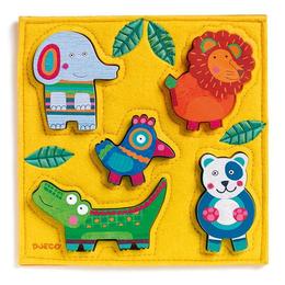 Puzzle djeco lemn şi fetru jungla - djeco