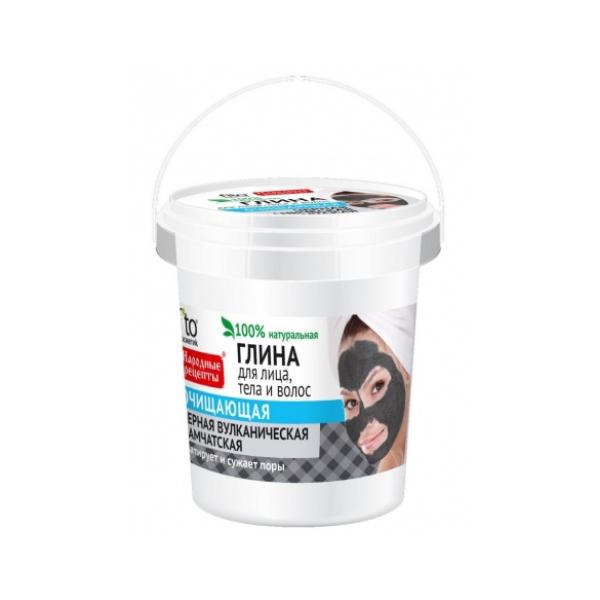 Argila Cosmetica Neagra din Kamceatka Gata Preparata cu Efect Purifiant Fitocosmetic, 155ml poza