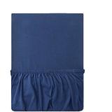 Cearceaf cu elastic bumbac jersey, 140 x 200 x 25 cm, Albastru