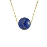 Colier Aur 14 karate cu Lapis Lazuli de 10 mm