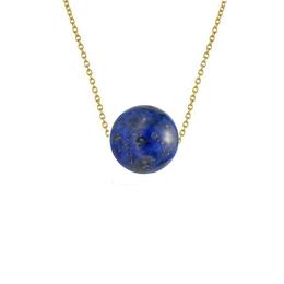 Colier aur 14 karate cu lapis lazuli de 8 mm