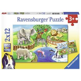 Puzzle zoo, 2x12 piese - ravensburger