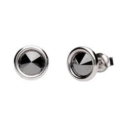 Cercei rivoli bossy mini jet hematite