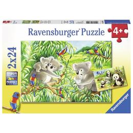 Puzzle koala si panda, 2x24 piese - Ravensburger
