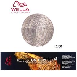Vopsea crema permanenta - wella professionals koleston perfect me+ rich naturals, nuanta 10/86 blond luminos perlat violet