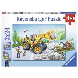 Puzzle utilaje la munca, 2x24 piese - Ravensburger