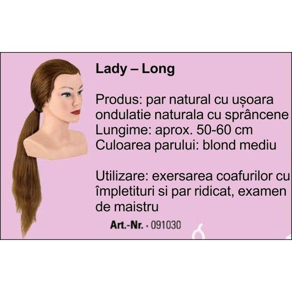 Manechin Professional Cu Par 100 Natural Junior Bergmann Lady Long