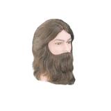 Manechin professional cu par 100 % natural Bergmann Amigo Barber Maro cu barba pentru styling, tuns, examen, concurs Cod 004005
