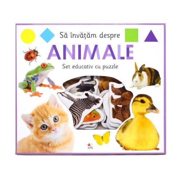 Sa invatam despre animale. Set educativ cu puzzle - Holly Price, Ellie Boultwood, editura Litera