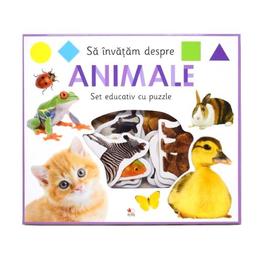 Sa invatam despre animale. Set educativ cu puzzle - Holly Price, Ellie Boultwood, editura Litera