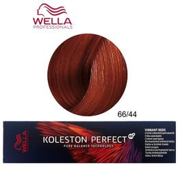 Vopsea crema permanenta - wella professionals koleston perfect me+ vibrant reds, nuanta 66/44 blond inchis rosu intens