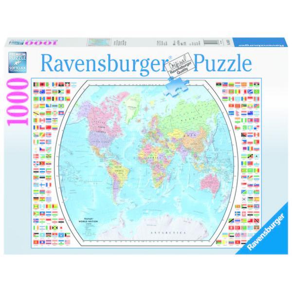 Puzzle harta politica a lumii, 1000 piese - ravensburger