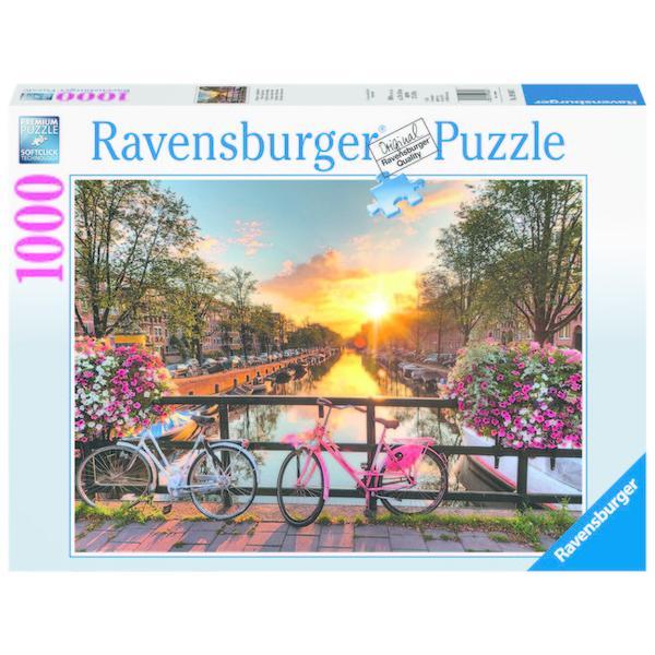 Puzzle biciclete in amsterdam, 1000 piese - ravensburger