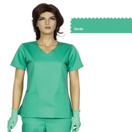 Bluza dama guler v modern cambrata prima, verde, tercot, marime xs (34-36)