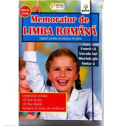 Memorator de limba romana clasa 5-8 (fonetica, vocabunar, morfologie, sintaxa) - claudia benchea, editura gama