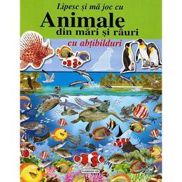 Animale din mari si rauri cu abtibilduri, editura flamingo